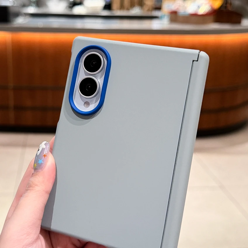 Funda magnética de lujo con colores contrastantes y protección de bisagra para Samsung Galaxy Z Fold 8 Ultra Fold8, cubierta ancha 4