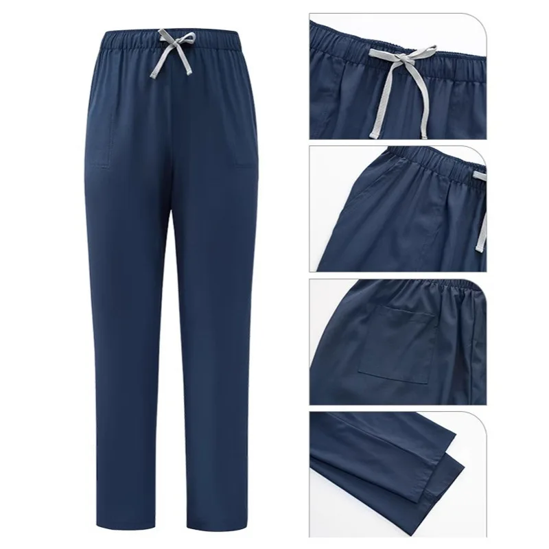 Robes chirurgicales pour hommes et femmes, vêtements de travail pour médecins, col en v, costume d'infirmière, manches courtes, élastique, séchage rapide, vêtements de lavage des mains