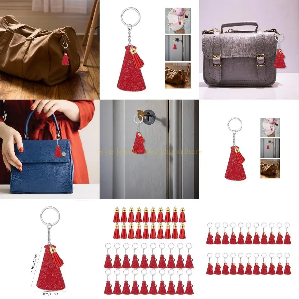 

D46E Acrylic Keychains Megaphone Shaped Ornaments Tassels Keychains for DIY Projects