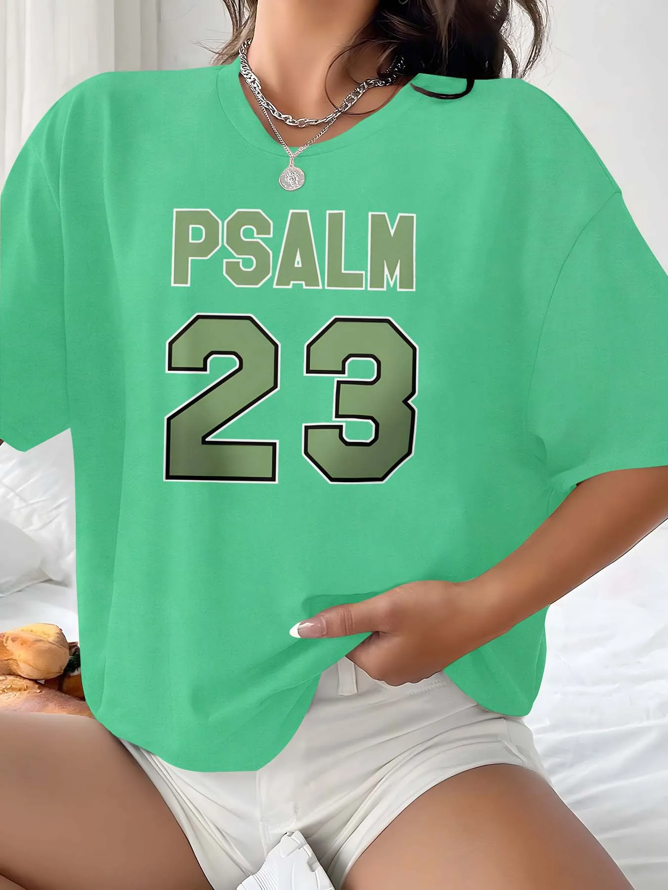 Ropa inspirada en Salmo 23 de talla grande para la gracia espiritual y el atractivo de la moda atemporal