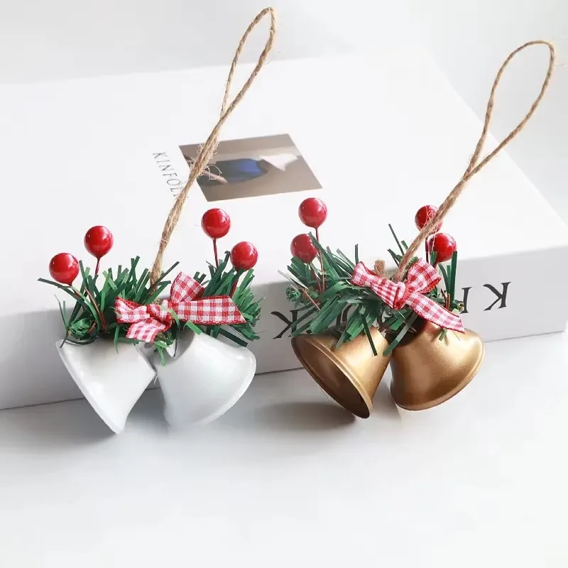 

Christmas Horn Bells Hanging Decoration Christmas Tree Decorations Handmade DIY Metal Bells Accessories Jingle Bells