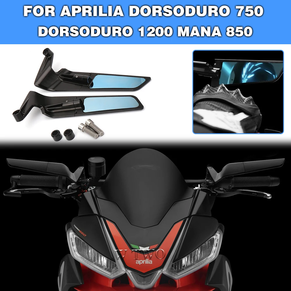 

For Aprilia MANA 850 GT DORSODURO 1200 750 Universal Motorcycle Mirror Wind Wing side Rearview Reversing mirror Accesorios