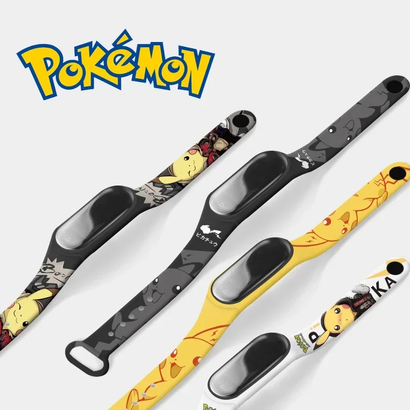 Pokemon New Digital Watch Anime Pikachu Squirtle Eevee Charizard Student Silicone LED kids Sport Wristband Waterproof Watch Toy