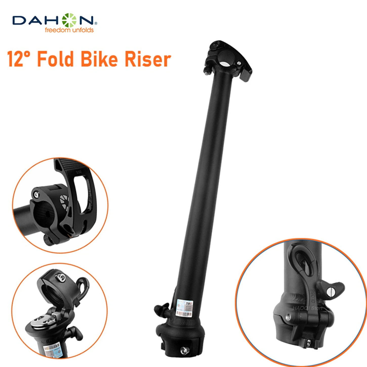 Vástago de manillar de bicicleta plegable Dahon, poste de manillar de bicicleta plegable de 470mm, piezas de ciclismo Dahon D1D