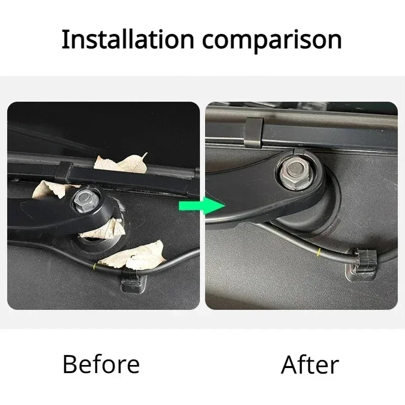 For Tesla Model Y Car Wiper Arm Bottom Hole Protective Cover Auto Dustproof Waterproof Block Off Plug Caps Accessories 2021-2024