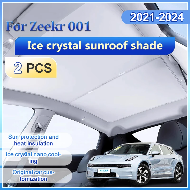 

Солнцезащитный козырек на крыше со льдом для Zeekr 001 2021 2022 2023 2024, стеклянная крыша, передний и задний люк, теплоизоляционные шторы, аксессуары
