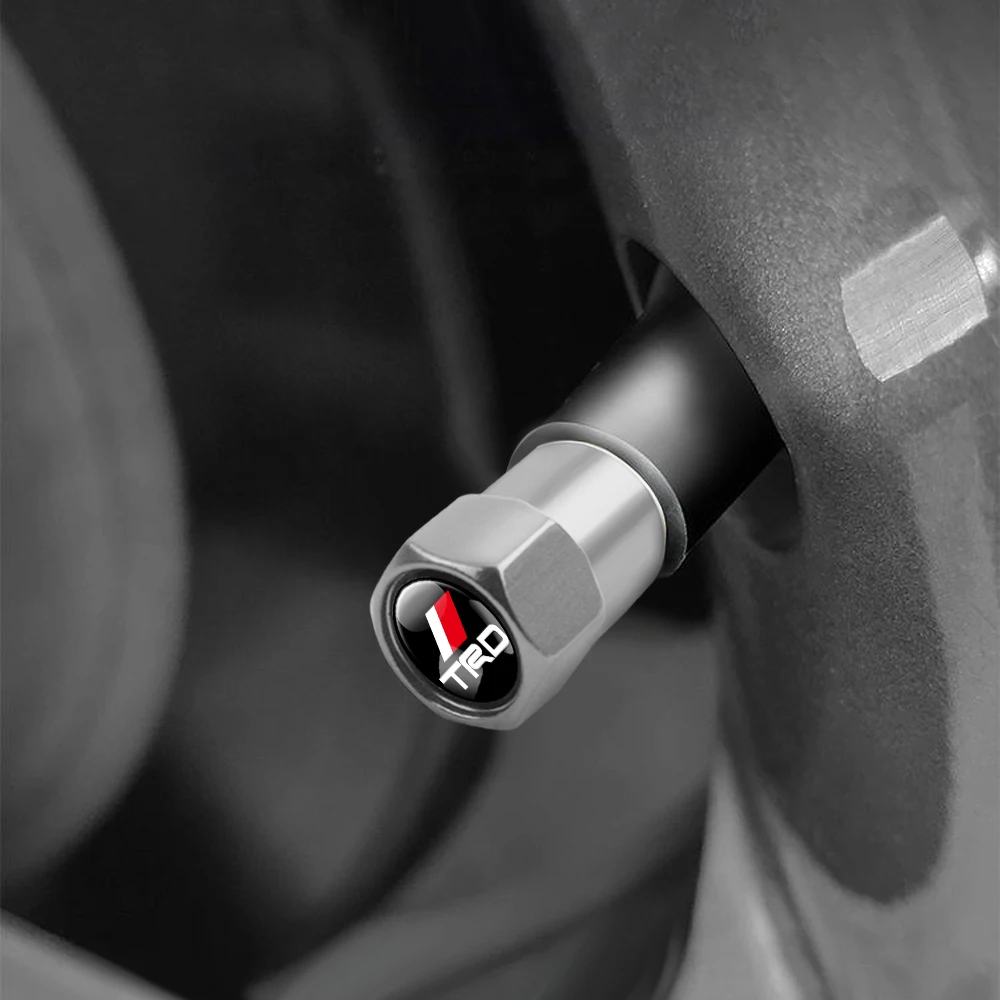 4 قطعة سيارة معدنية عجلة الاطارات صمام قبعات الجذعية غطاء اكسسوارات السيارات لتويوتا برادو أكوا هايلكس كامري Rav4 بريوس TRD فينزا GR يارس #3