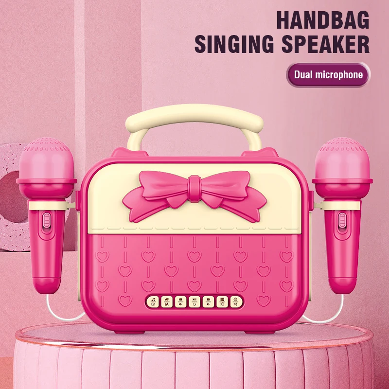 Karaoke Bluetooth Mikrofon Cartoon Handtasche Musik instrument Lautsprecher Gesangs maschine Lernspiel zeug Kinder Geburtstags geschenk