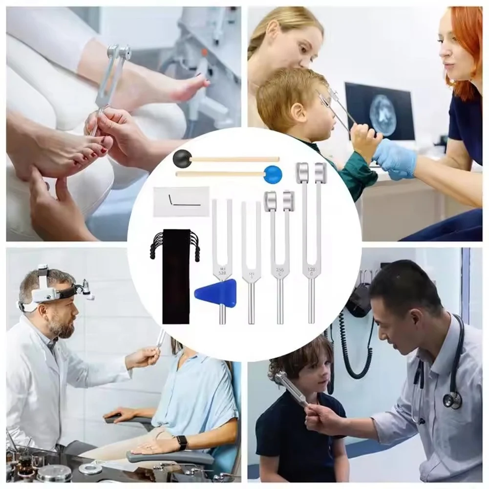 128+256+512+528hz Tuning Fork for Healing Nervous System Testing Tuning Fork Health Care