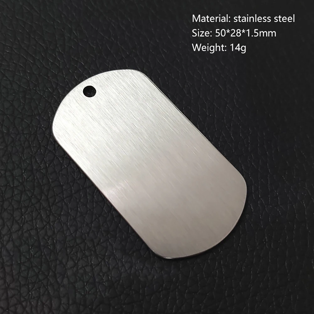 30pcs Wholesale Blank Brushed Stainless Steel Tag for Laser Engraving Machine Carving Text or Patterns Dog/Cat Anti Loss Plaques