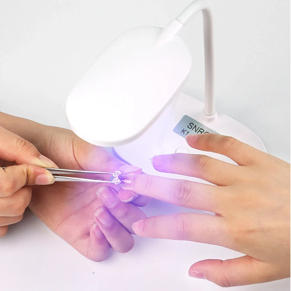 Mini lampe à gel UV LED aste, séchoirs à ongles pliables, flexible, réglable, durcissement, manucure, extension d'ongles