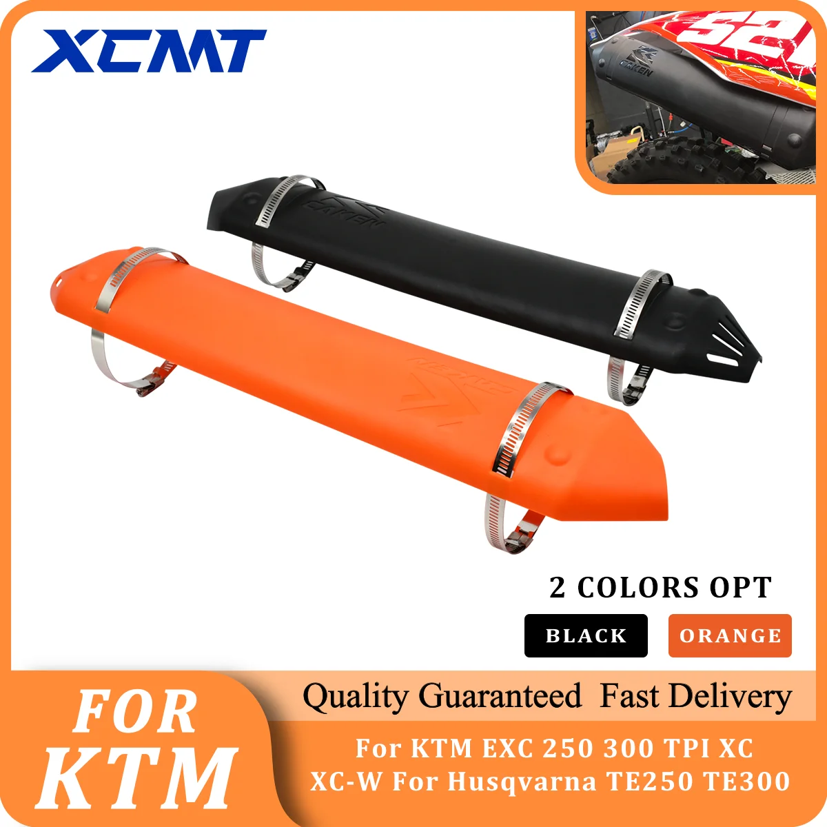 

Motorcycle Heat Shield Exhaust Protective Cover For KTM XC XCW EXC TE 250 300 TPI 2020 2021 2022 2023 Dirt Bike Universal Parts