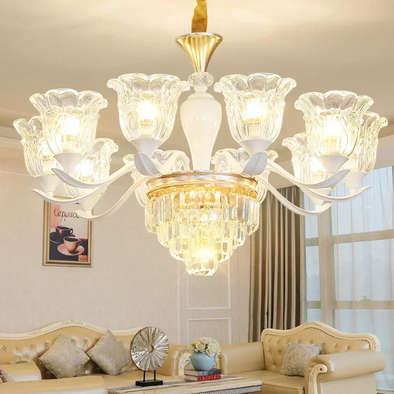 

European Style Crystal Living Room Pendant Lights Dining Room Lights, Simple European Creative Lighting Fixtures