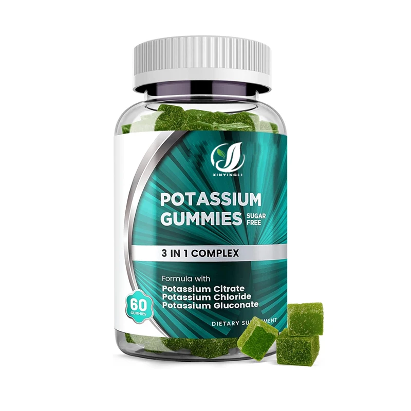 

Potassium 3-in-1 composite gummies are sugar free and contain 99mg of potassium citrate, potassium gluconate