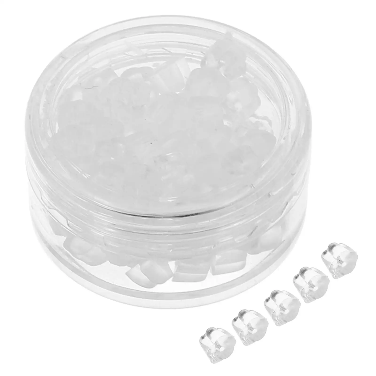 

50 Pcs Clear Earrings Backings for Studs Backs Transparent Silica Gel Replacements
