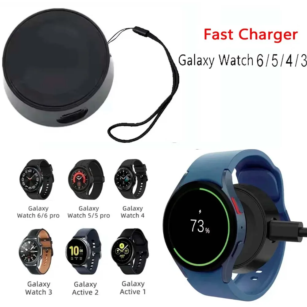 Drahtloses Uhrenladekabel, tragbares Laden, Typ C, für Samsung Galaxy Watch 6/5 Classic Pro/4/3 Active/2 Schnellladestation