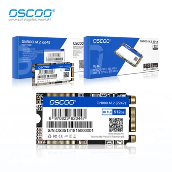 OSCOO SSD NVMe M.2 2242, 고성능 100%, 오리지널 3D TLC 낸드 플래시, SATA3.0, 6Gbp/s 솔리드 SSD 하드 디스크, 128GB, 256GB, 512GB 