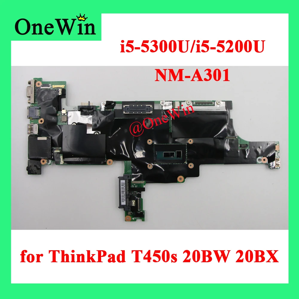 

i5-5300U i5-5200U for ThinkPad T450s 20BW 20BX Integrated Motherboard NM-A301 00HT748 00HT750 00HT749 00HT744 00HT751 00HT746