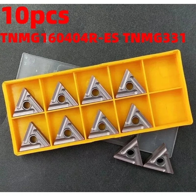 

10 шт./компл. TNMG160404R-ES TNMG331 лезвия для токарных станков, стандартный режущий инструмент, твердосплавные токарные пластины для получистовой обработки и отделки