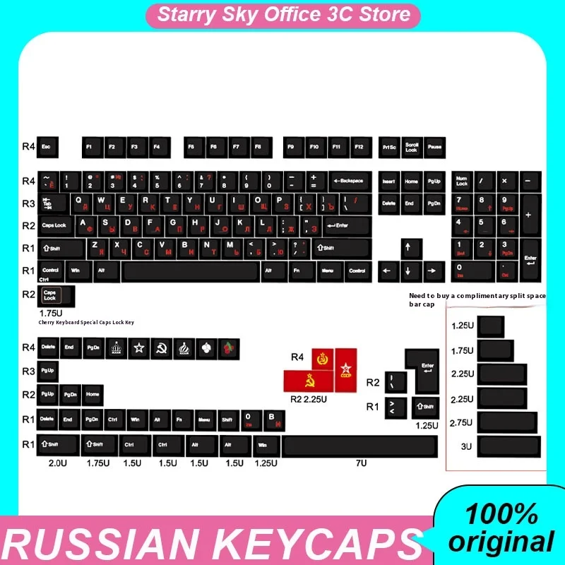 

Mechanical Keyboard Russian Keycaps Five Sided Thermal Sublimation 140keys Pbt Keycap Laptop Gaming Keyboard Accessories