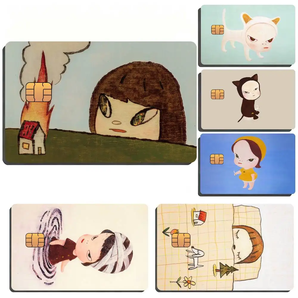 Art Y-Yoshitomo Nara Film Skin Card Sticker For Bank Bus Metro Credit Debit Card Waterproof