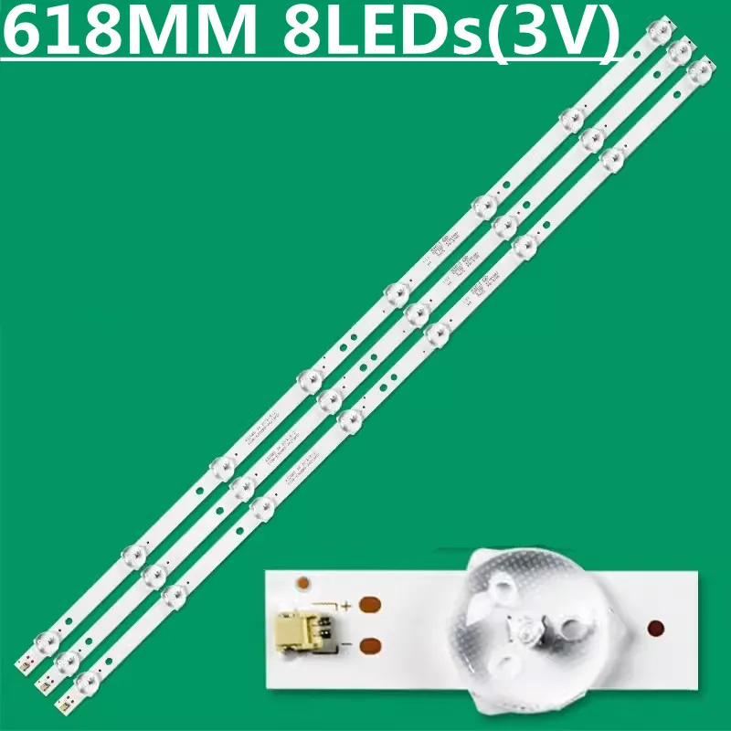 618MM LED Backlight Strip 8Lamps 32PHA4100S 32PHA3052S 32PHA4110S 32PHA4609/70 32PHA4100S/70 32PHA3052S