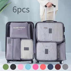 Organizador De Viagem Sacos De Armazenamento, Malas Portáteis, Saco De Viagem Para Mulheres, Bagagem, Roupas, Sapatos, 6Pcs