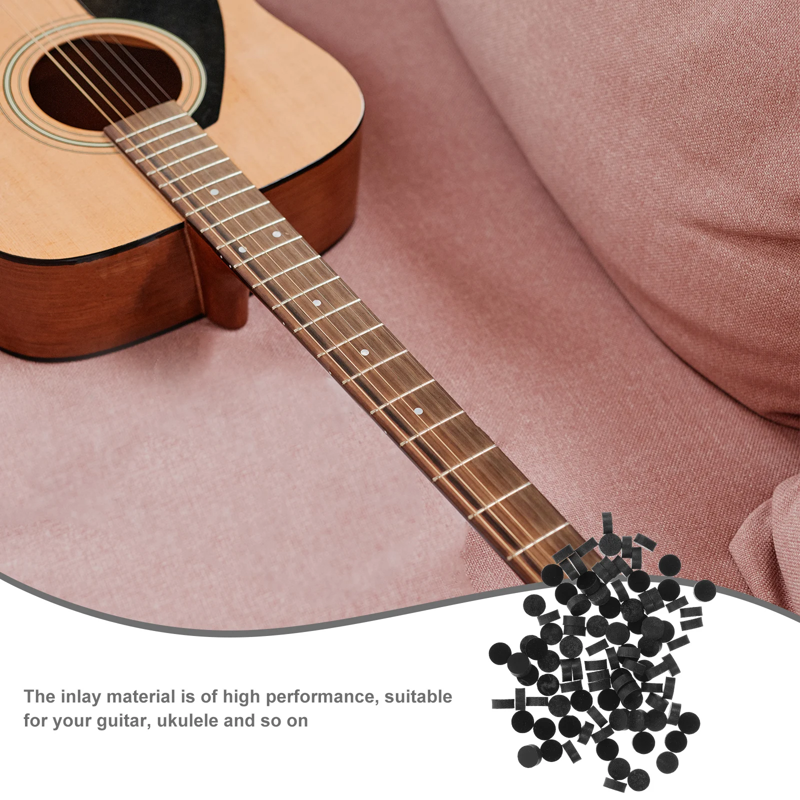

100pcs Guitar Tone Fingerboard Acrylic Inlay Dots Durable Materials for Mandolin Ukulele Banjo Suitable Classical Guitars