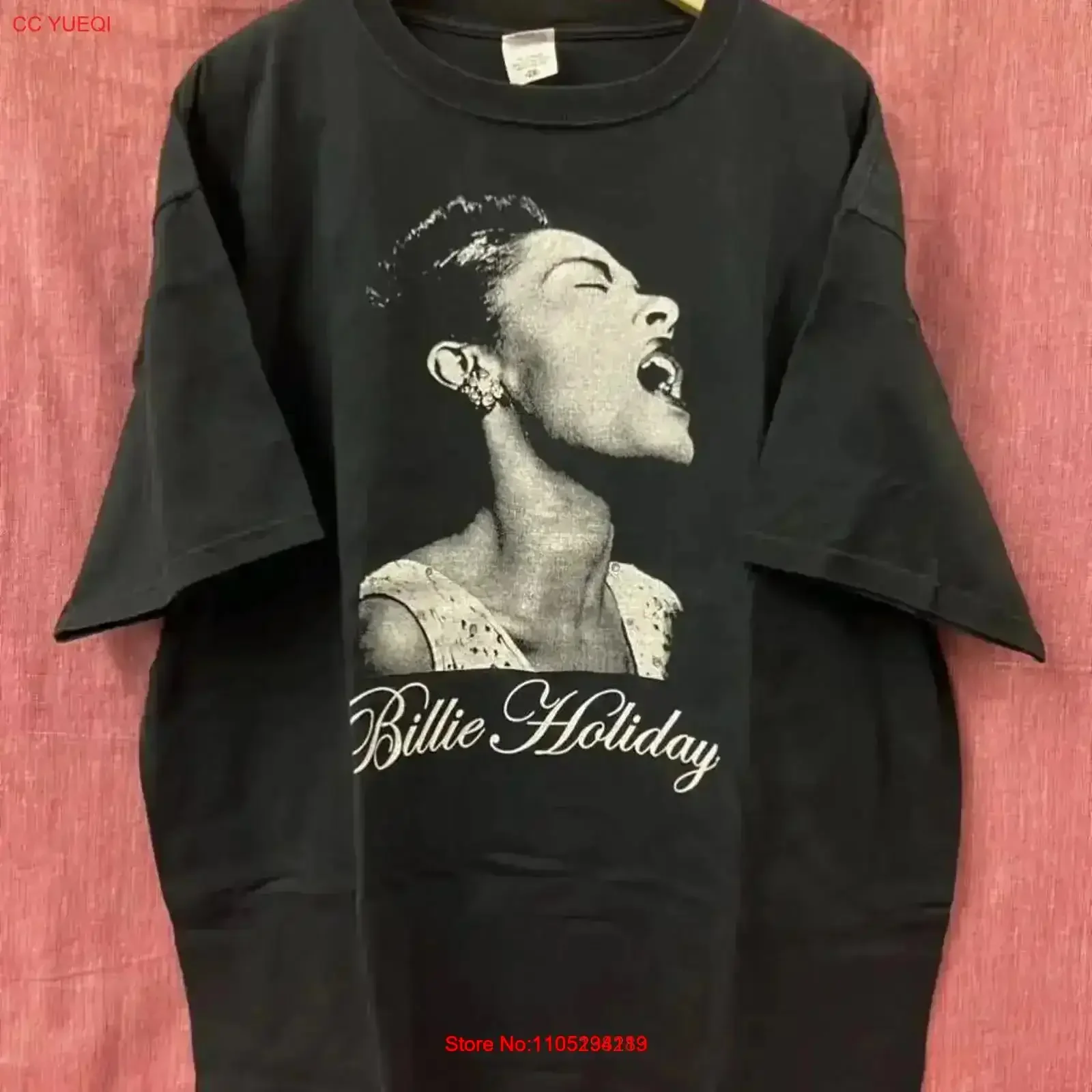 Vintage 00S 90S Billie Holiday Jazz Blues T Shirt Gear Inc Sarah Vaughan Washed designer clothes Breathable vintage Washed