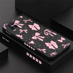 Korean Cute Hot Pink Bow knot Case For OPPO Realme 11 10 9 7 6 Pro Plus 9I 8I 7I XT X2 GT NEO 2 Shockproof Silicone Phone Cover