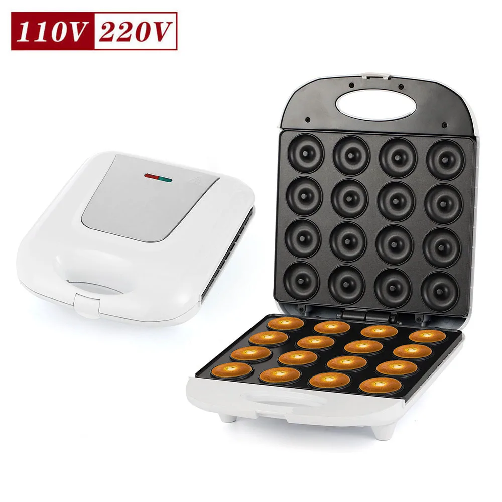 16-Hole donut machine, double-sided heated cake, dessert, bread machine, temperature-controlled breakfast machine