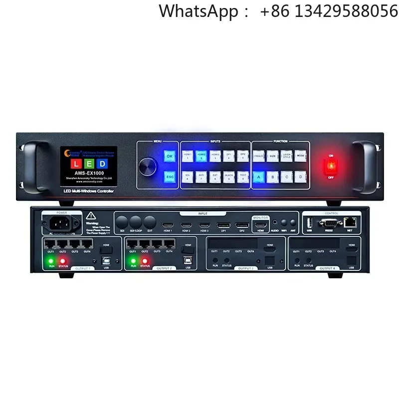 4K LED контроллер EX1000, аналогичный Novastar VX400 VX600 VX1000, 4K контроллер с 8 выходами RJ45, процессор для арендных LED видеостен.