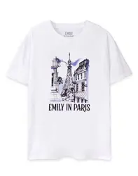 Emily In Paris White Short Sleeved T-Shirt (Womens)