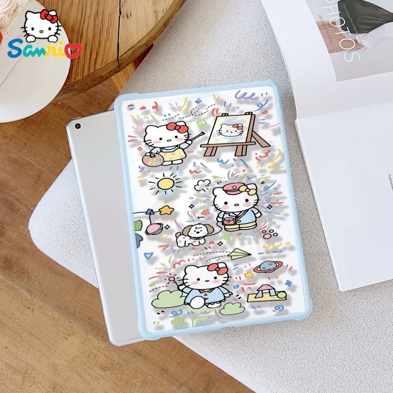 

Синий прозрачный чехол Sanrio Hello Kitty для iPad, подходит для ipad Pro 6/M4, Air3/5, Mini6, iPad 6/10, 8,3/9,7/10,5/12,9/10,9/11 дюймов