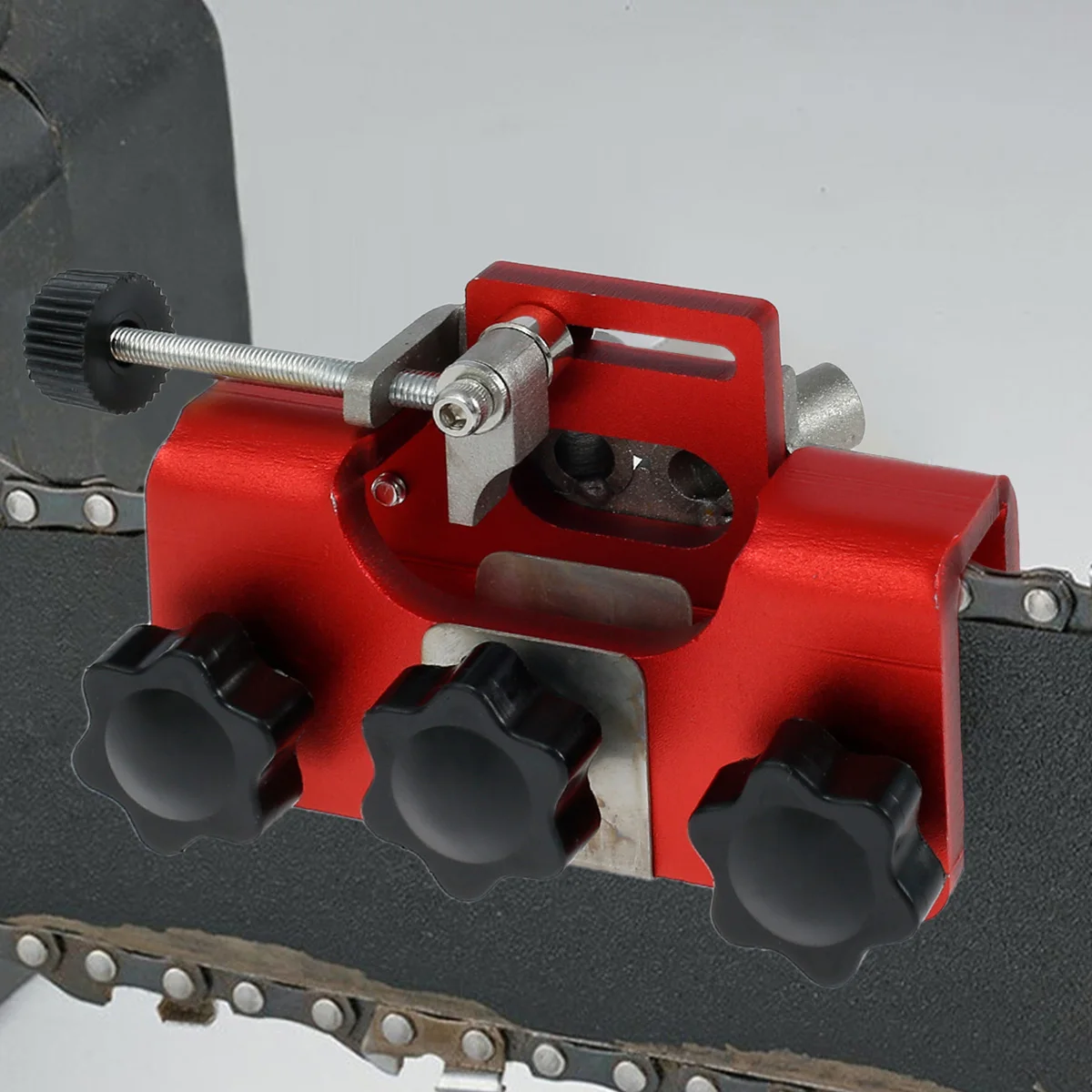 Portable Chainsaw Sharpener Jig Manual Chainsaw Chain Sharpening for Chain Saws and Electric Saws with Sharpening Heads