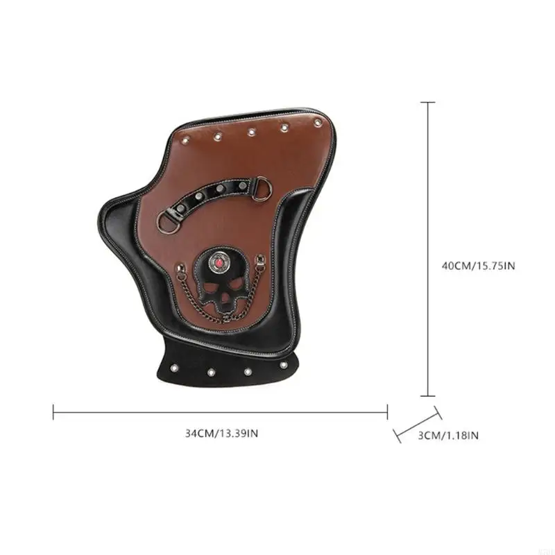 M76E Universal Auspuff Hitzeschutz PU Leder Seite Sättel Hitzeschild Deflektor Einfach Zu Installieren – Detail 6