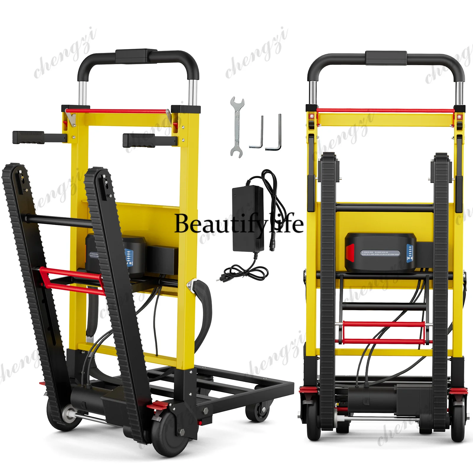

A81 Electric Stair Climbing Hand Trucks Dolly for Moving 400lbs Capacity Heavy Duty Folding Stair Climber Hand Trolley