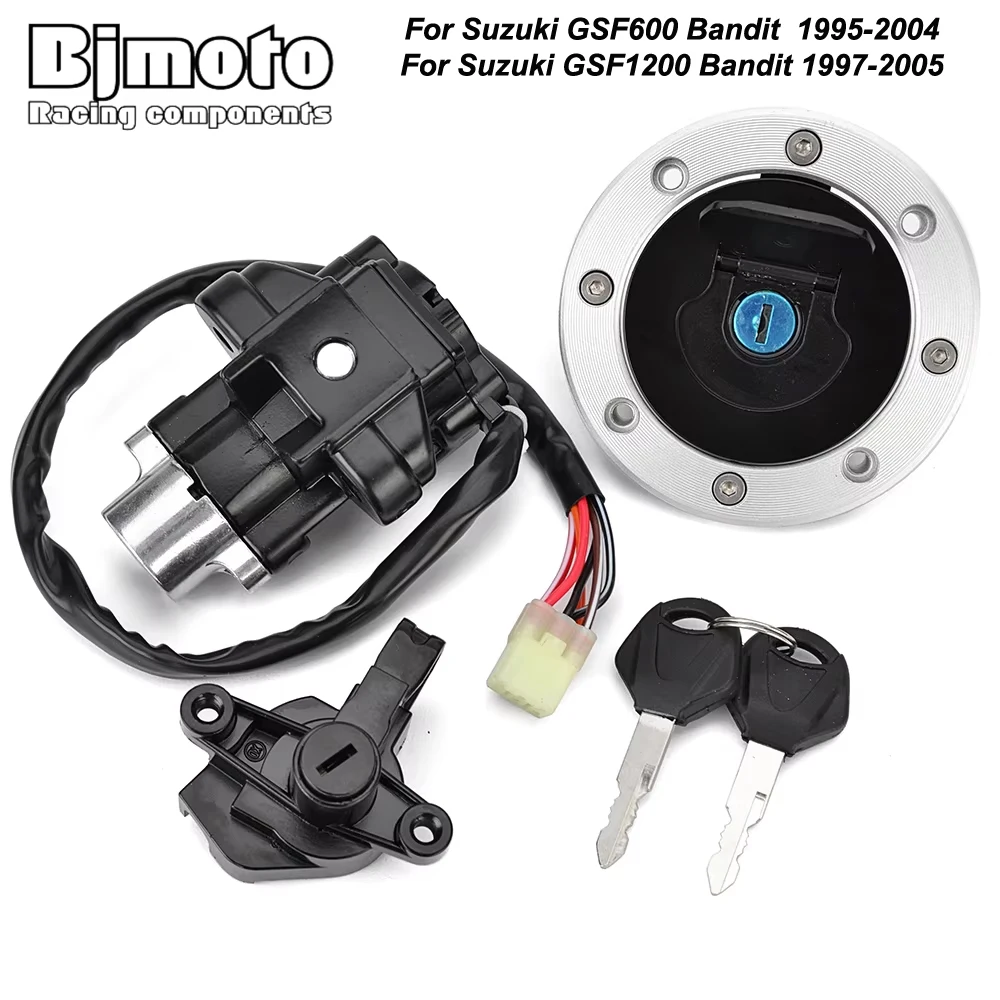 

Motorcycle Fuel Gas Cap Ignition Switch Seat Lock with Key Kit For Suzuki GSF600 Bandit 1995-2004 GSF1200 Bandit 1997-2005