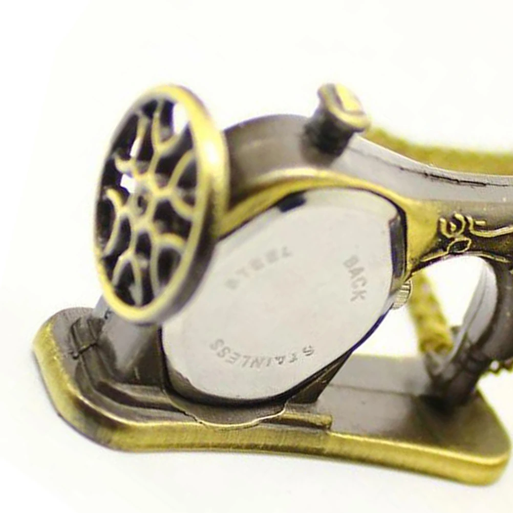 

Retro Pocket 65x30mm Vintage for Women Men Pocket Watch Necklace Chain Gift Idea Sewing Machine Design Timepiece