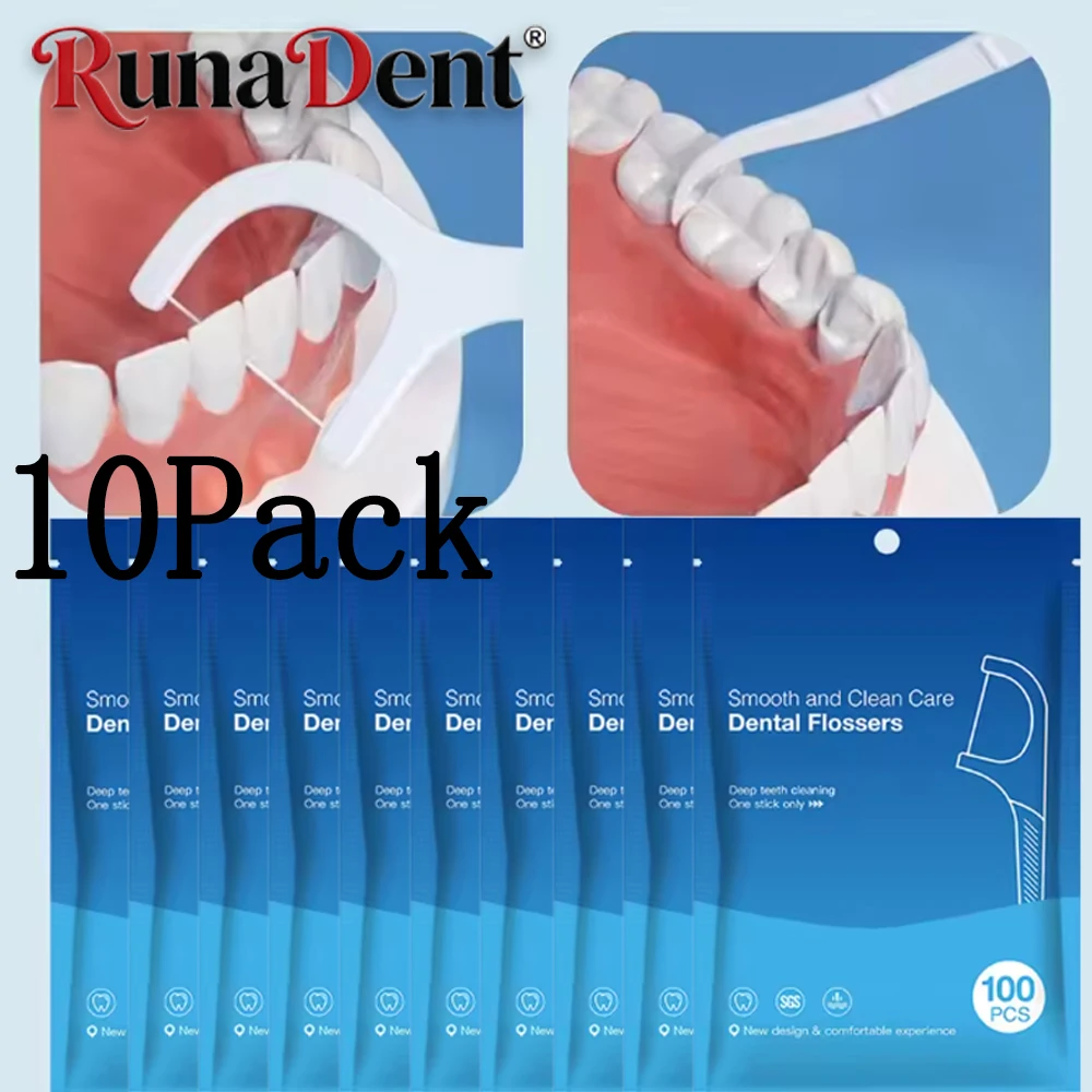

1000 штук зубных нитей-флоссеров для межзубных промежутков, в стиле зубочисток, для гигиены полости рта