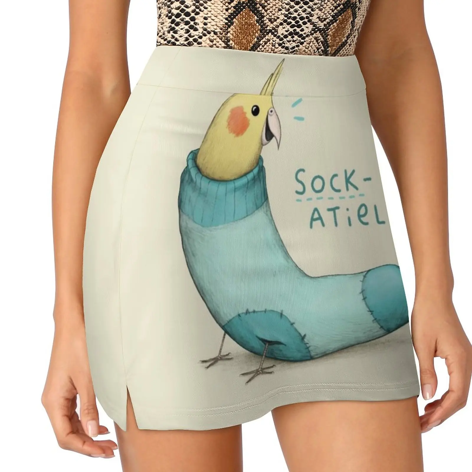 

Sockatiel Women's skirt Aesthetic skirts New Fashion Short Skirts Sockatiel Cockatiel Sock Cockatiels Parrot Bird Birb Brids