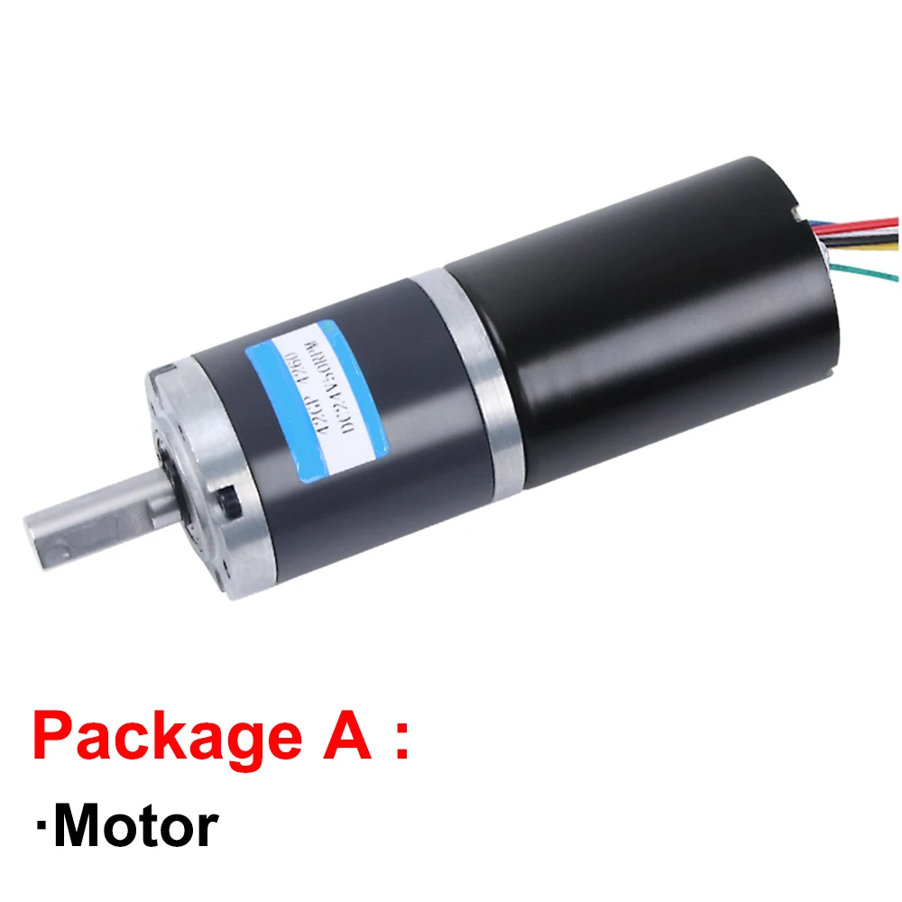 42mm Planetary Gear Brushless DC Reduction Motor 4260 12V 24V Adjustable Slow Speed 7-135rpm High Torque Micro Electric Motor