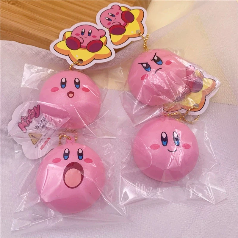Game Kirby Star Dekompressionsspielzeug, weiche Simulationsbrot-Form, langsam rückfedernd, Squishy, süßer Anhänger, schönes Geschenk für die Freundin – Detail 3
