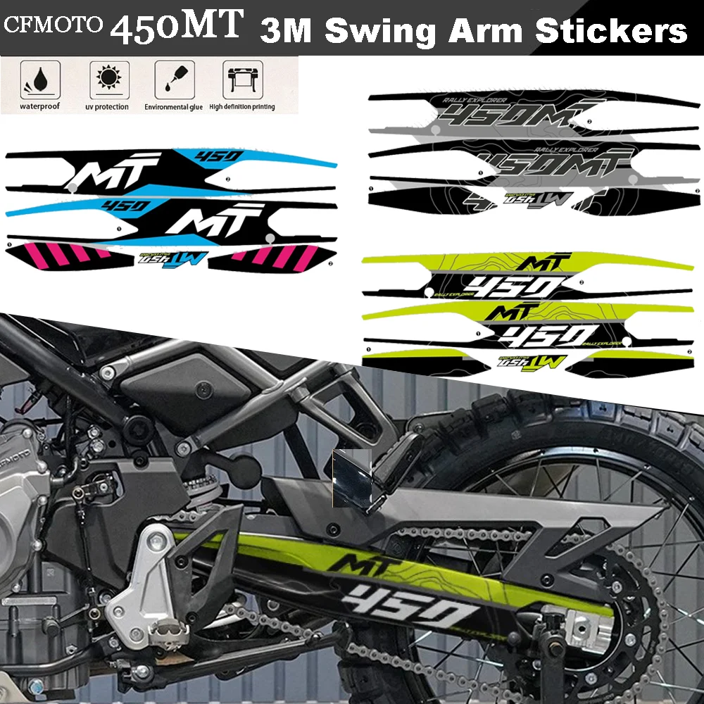 

For CFMOTO 450MT SwingArm Kit Stickers Motorcycle Accessories Swing Arm Frame Sliders Protector Decals CF MOTO MT450 MT 450 2024