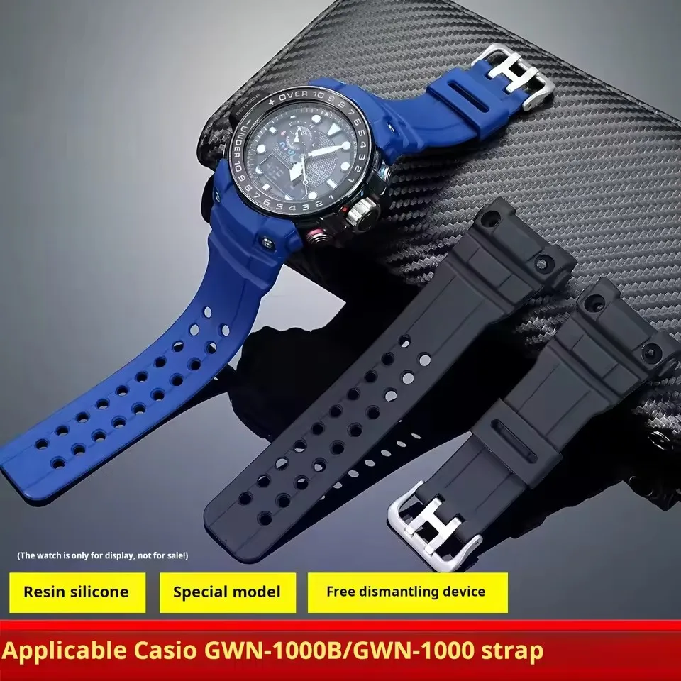 GWN-1000 Resin strap For Casio G-SHOCK 5371 GWN-1000B GWN 1000 Men Replace silicone watch strap sport waterproof Watch Bracelet
