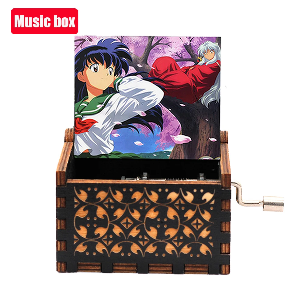 Kotak musik One Piece Crank tangan kayu antik laris tokoh SELAMAT Halloween hadiah ulang tahun Natal