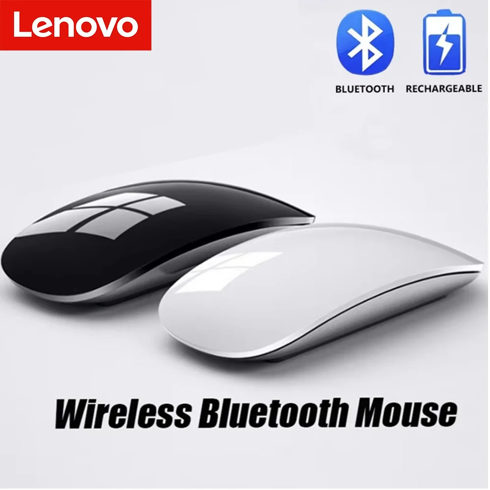 

Lenovo Wireless Mouse Black Wireless Charging Silent Rechargeable Mouse Suitable For iPad/Mac Ultra Light Typec Ergonomic Mice