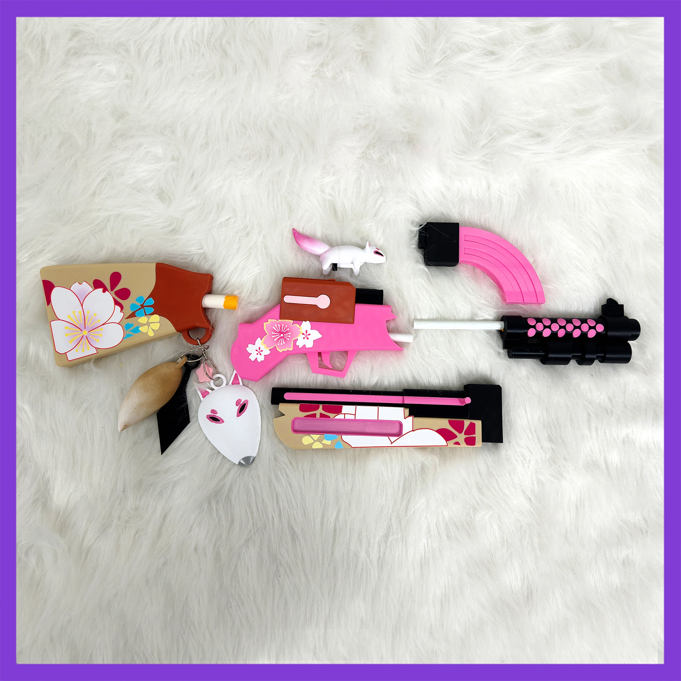 Juego Archivos azules Kuda Izuna Cosplay Prop pistola de barril largo Prop Halo hecho a medida para fiesta de Todos los Santos Prop adultos mujeres hombres