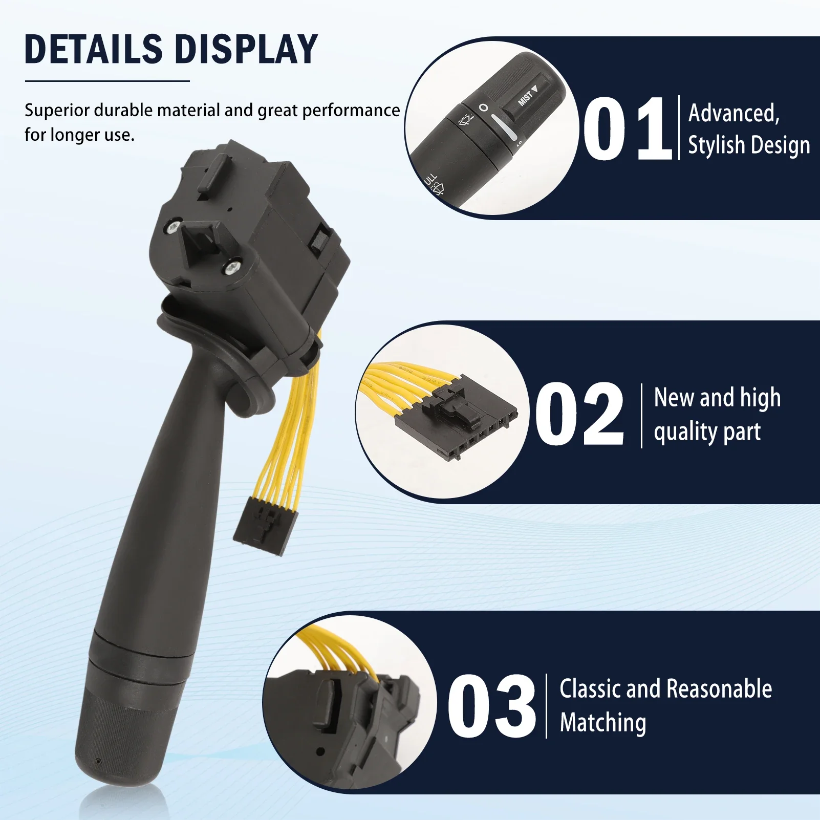 

Windshield Wiper&Washer Switch Assembly FOR Jeep Wrangler 2007-2016 & Dodge Avenger 2008-2014 & Chrysler Sebring 2007-2010