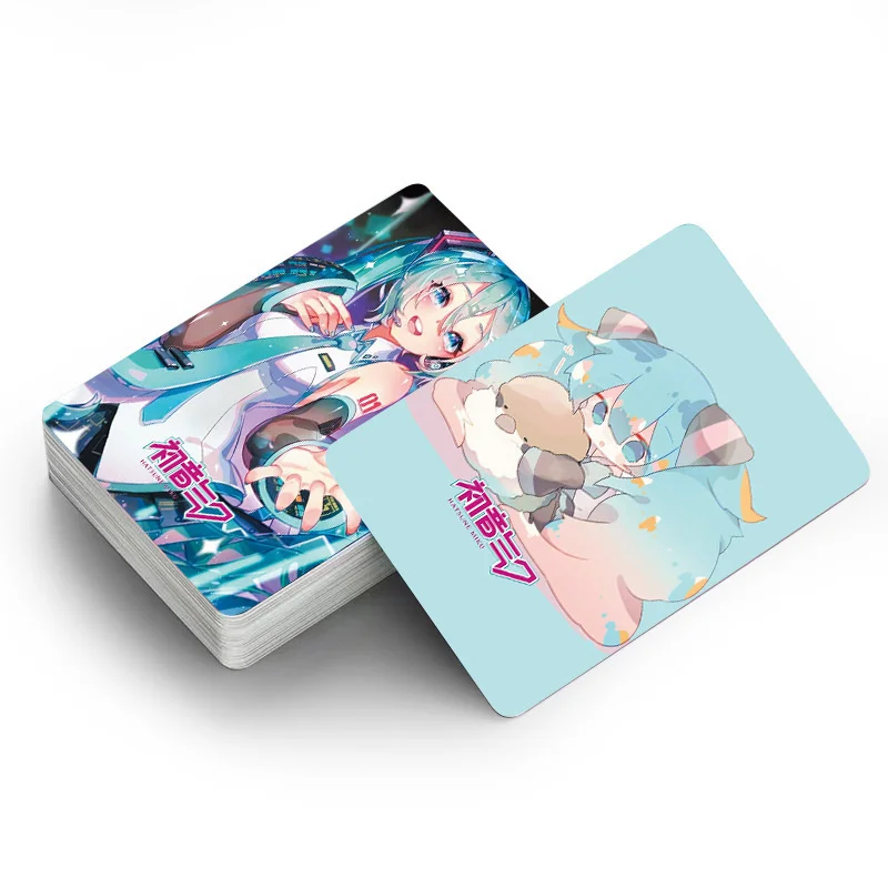 Tarjetas de Hatsune Miku Lomo, juego de cartas de Anime japonés con caja de postales, foto, Mensaje, regalo para decoraciones de colección, 1